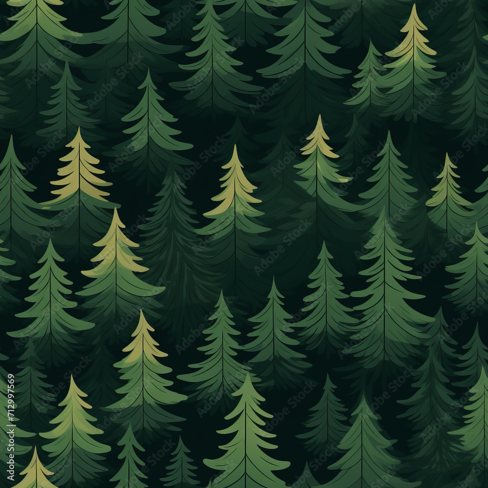 Pine background tile, Generative AI