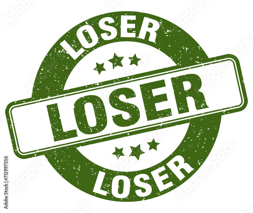 loser stamp. loser label. round grunge sign