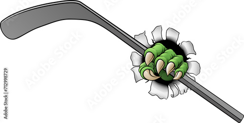 Photography Ice Hockey Stick Claw Cartoon Monster Animal Hand