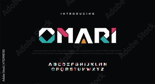Omari Crypto colorful stylish small alphabet letter logo design. photo