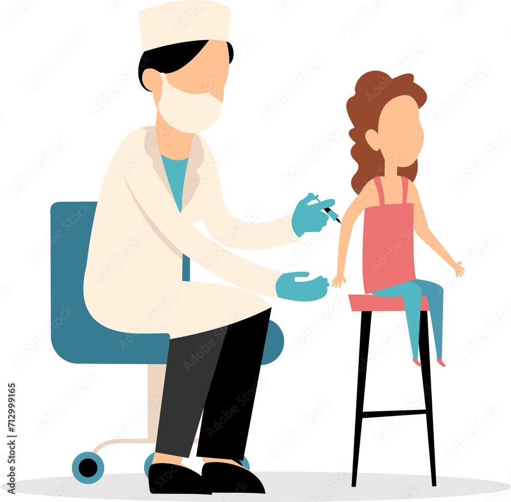 Doctor Giving Immunization Vaccine Doctor Giving Immunization Vaccine