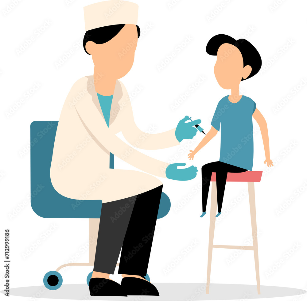 Doctor Giving Immunization Vaccine Doctor Giving Immunization Vaccine