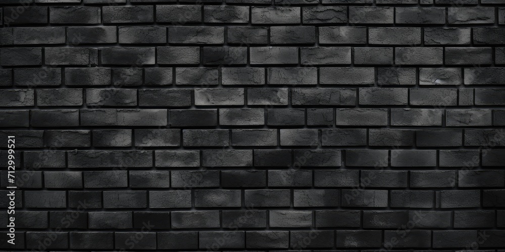 Brickwork background with black bricks for design.