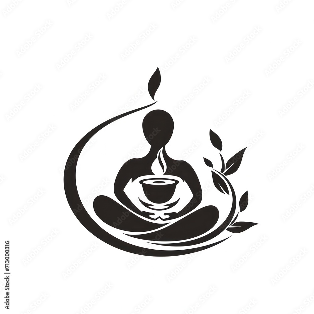 spa logo, abstract, minimalist, black and white spa logo, abstract, minimalist, black and white