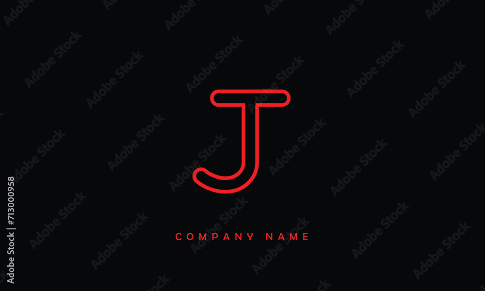 JT, TJ, J, T Abstract Letters Logo Monogram JT, TJ, J, T Abstract Letters Logo Monogram