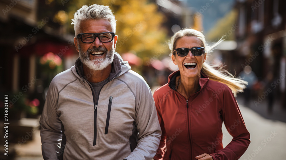 Senior spouses leading a healthy lifestyle Senior spouses leading a healthy lifestyle