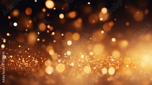 Golden particles bokeh: abstract cinematic background for awards, trailers, and luxury celebrations – concert openers event atmosphere
