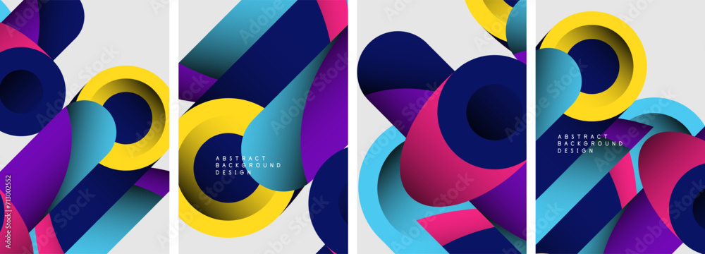 Abstract round shapes and circles poster designs. Vector illustration For Wallpaper, Banner, Background, Card, Book Illustration, landing page Abstract round shapes and circles poster designs. Vector illustration For Wallpaper, Banner, Background, Card, Book Illustration, landing page