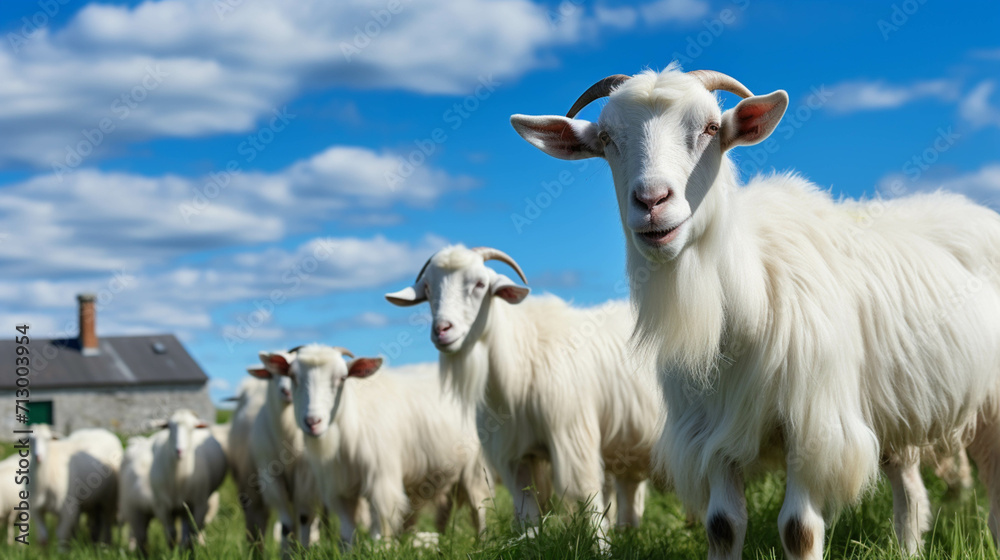 Fototapeta premium sheep and lamb high definition photographic creative image