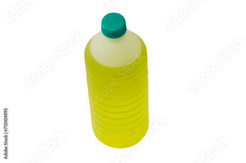 Yellow Plastic Bottle, Screw Cap isolated on a white background.png