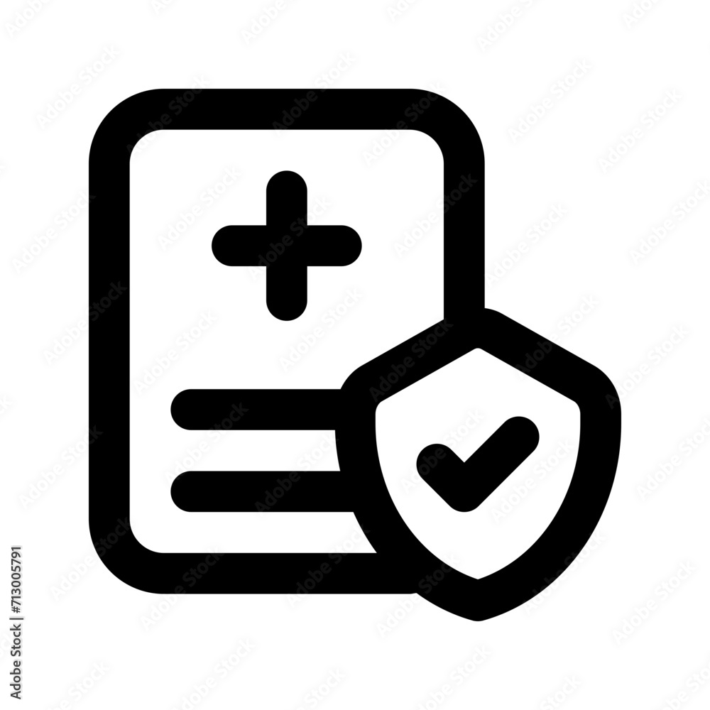 health insurance line icon