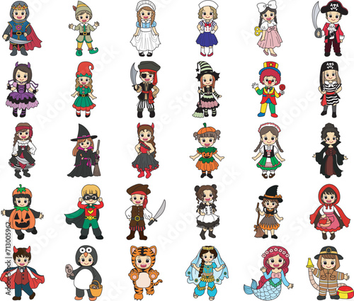 Costume for kids, suitable for holiday, sticker, event, carnival, etc.