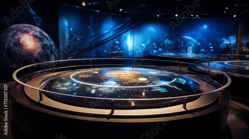Captivating astronomical exhibition at moscow planetarium  russia - september 28  2014  