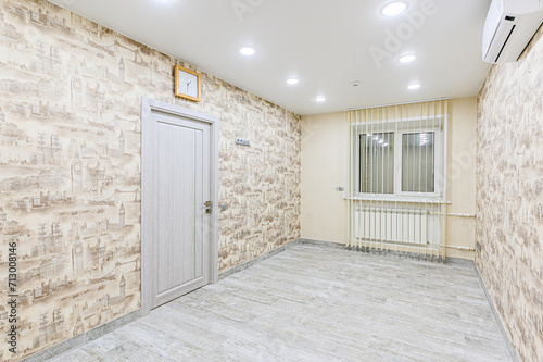 standard room interior apartment. view kind of decor home decoration in hostel house for sale. empty room renovated