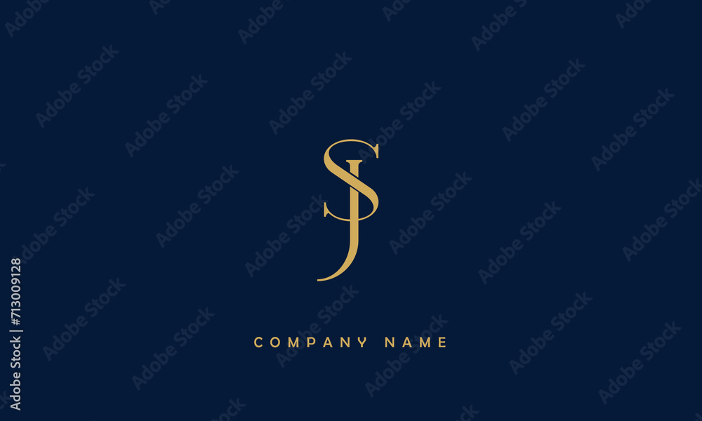 Obraz premium JS, SJ, J, S Abstract Letters Logo Monogram