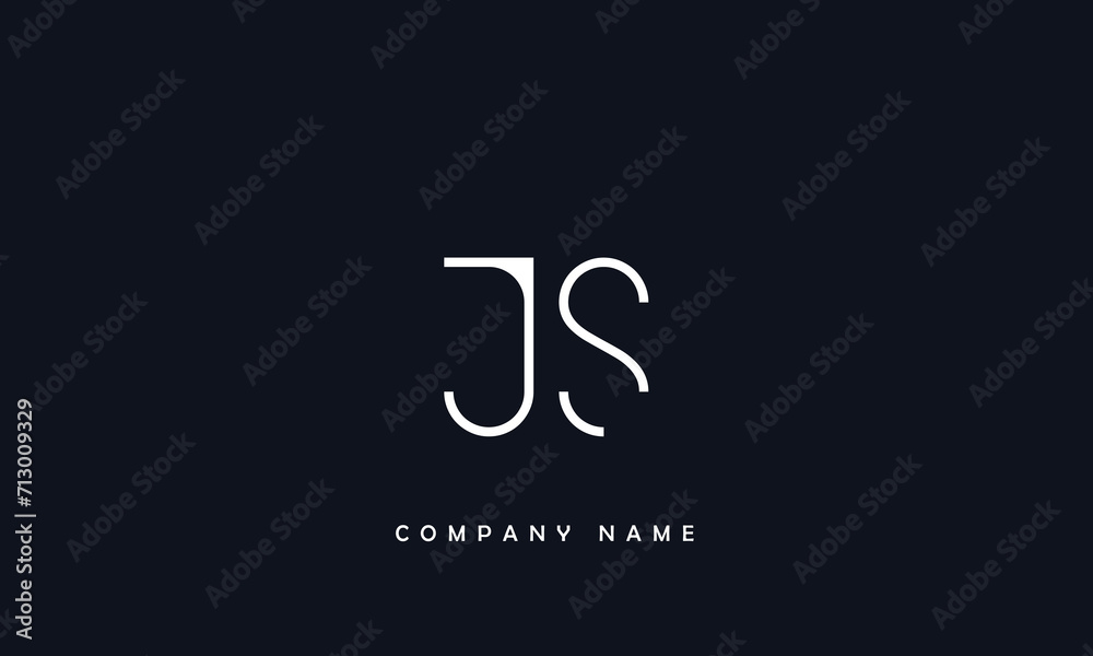 JS, SJ, J, S Abstract Letters Logo Monogram JS, SJ, J, S Abstract Letters Logo Monogram