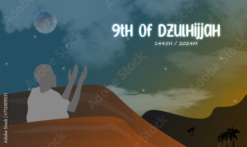 Praying on the 9th of dhulhijjah at Arafah is called wukuf at Arafah