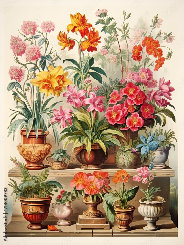 Antique Plant Illustrations: Captivating Old-school Flora for Vintage Cottage Wall Art