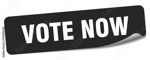 vote now sticker. vote now label