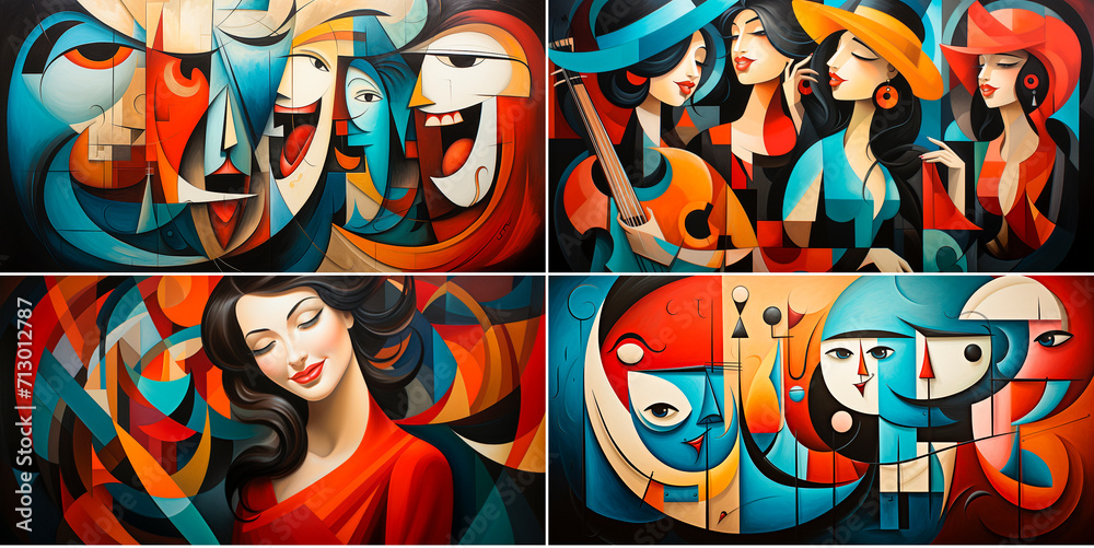 Explore the joyful and laughter-filled world of Cubism. Enter the mind of a cubist artist. Discover the vibrant colors and geometric shapes that bring joy to cubist artwork.