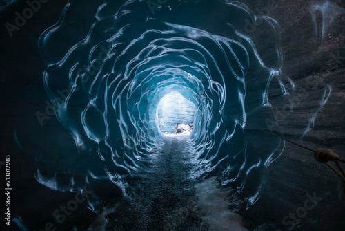 Tour at Katla Glacier in winter into the ice caves in Iceland