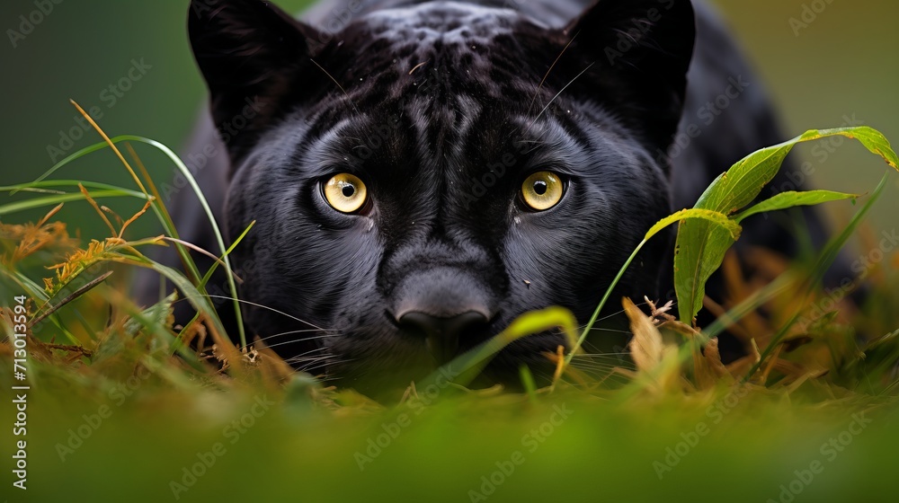 Majestic panther in its habitat, capturing the beauty of wildlife through stunning photography