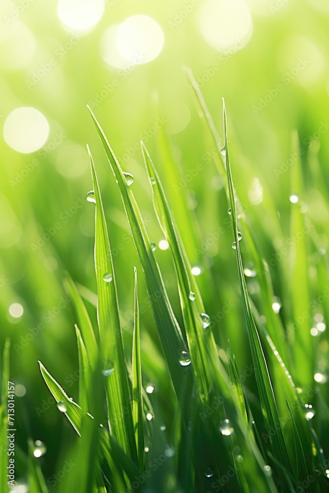 Fototapeta premium Green grass in the field
