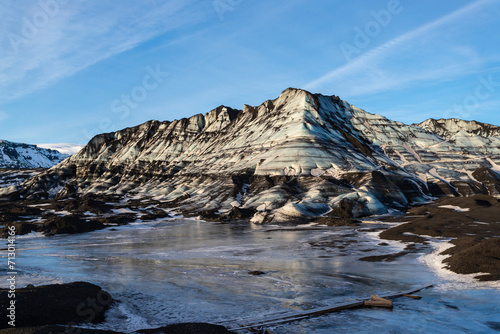 Tour at Katla Glacier in winter into the ice caves in Iceland