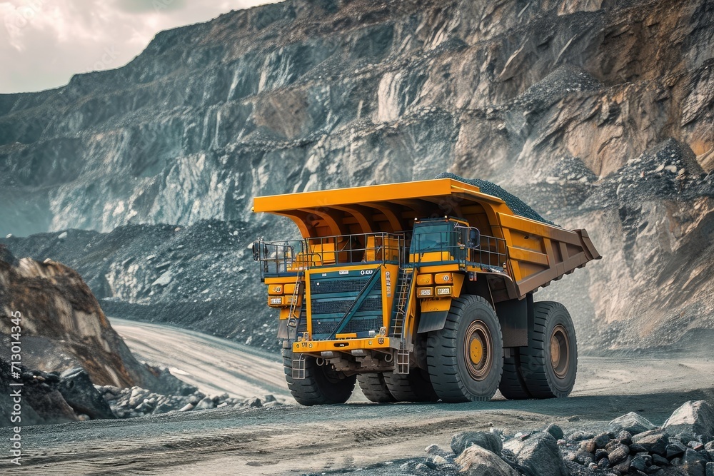 Dump truck in the quarry Dump truck in the quarry