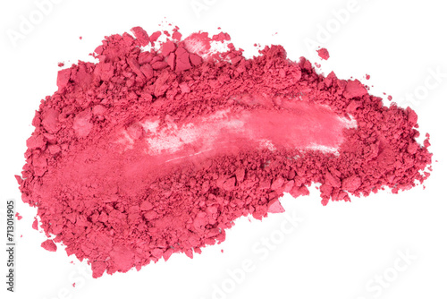 Obraz na płótnie Stroke of broken blush isolated on transparent background.