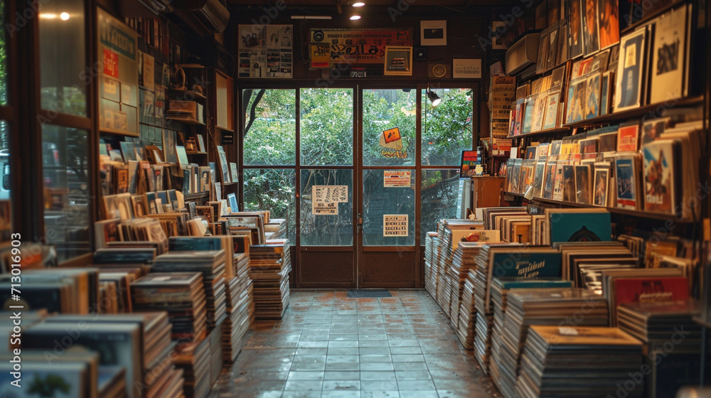 old books on the wall