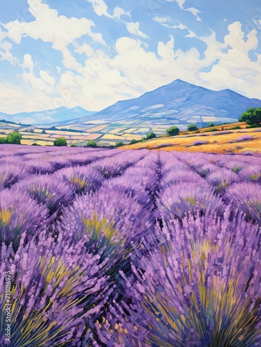 Classic Provence Lavender Art: Breath-taking Field Painting and Lavender Scented Vistas