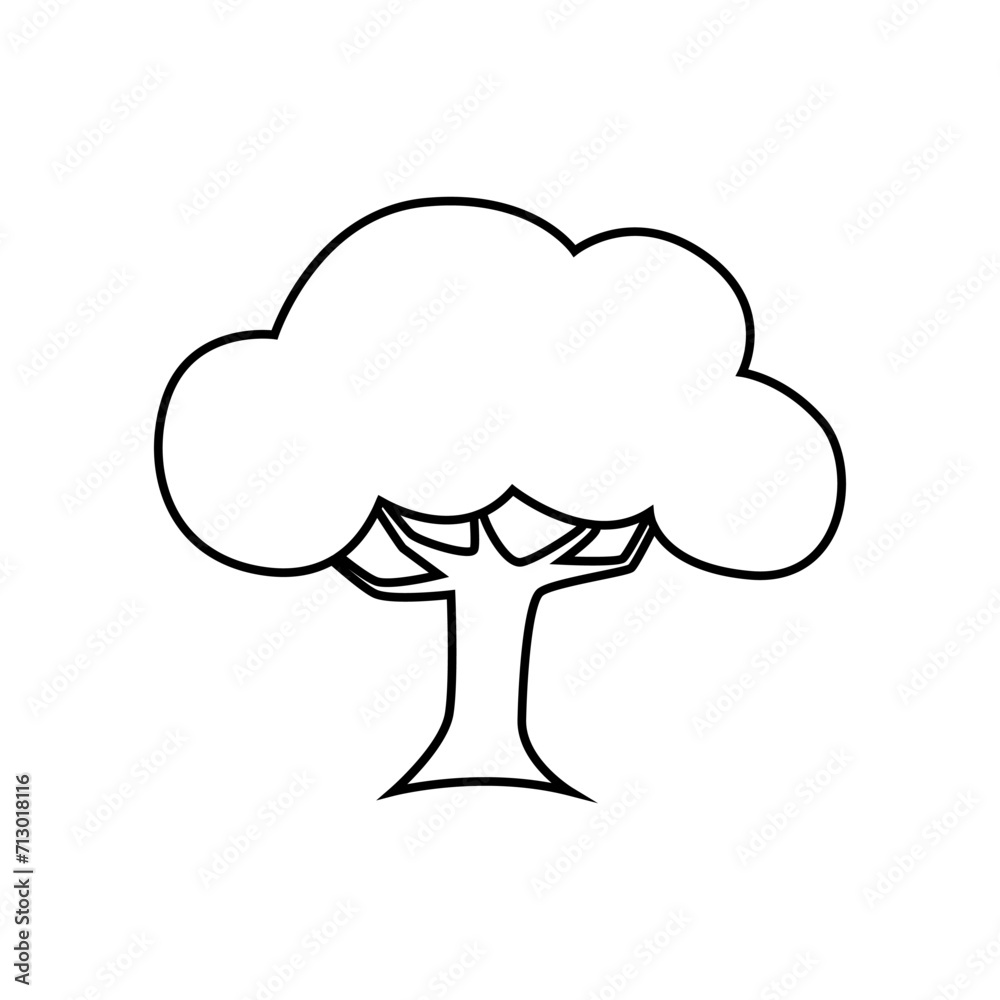 Tree icon vector. Nature illustration sign. green symbol.