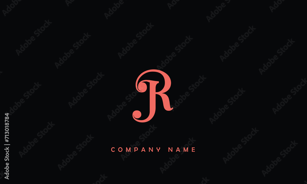JR, RJ, J, R Abstract Letters Logo Monogram JR, RJ, J, R Abstract Letters Logo Monogram