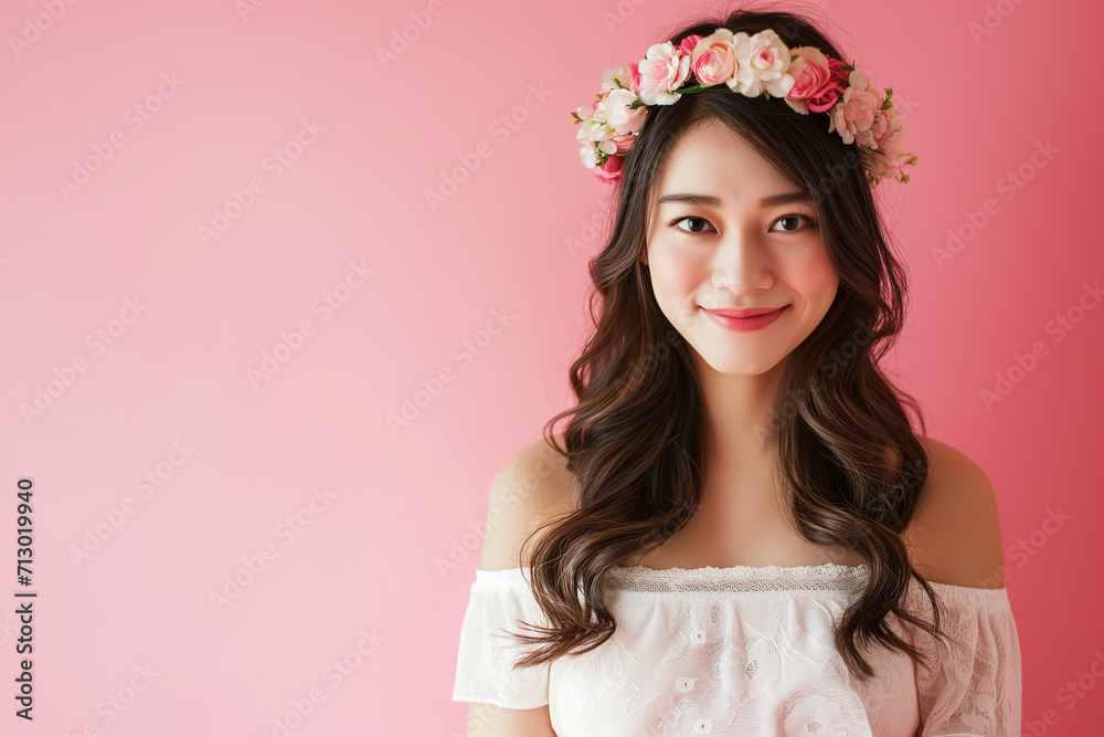 Portrait of beautiful asian young pregnant woman touching belly standing on colour background Portrait of beautiful asian young pregnant woman touching belly standing on colour background
