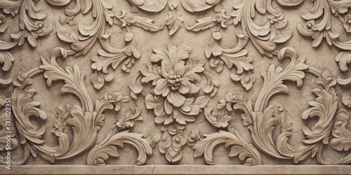 Antique stone ornament in seamless pattern.