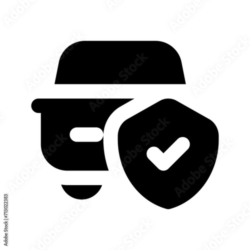car insurance glyph icon
