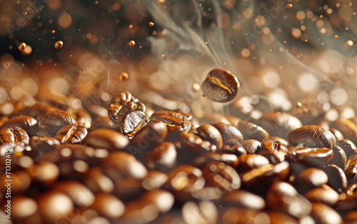 roasted coffee beans background wallpaper blur background