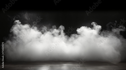 Stage white smoke spotlight background.