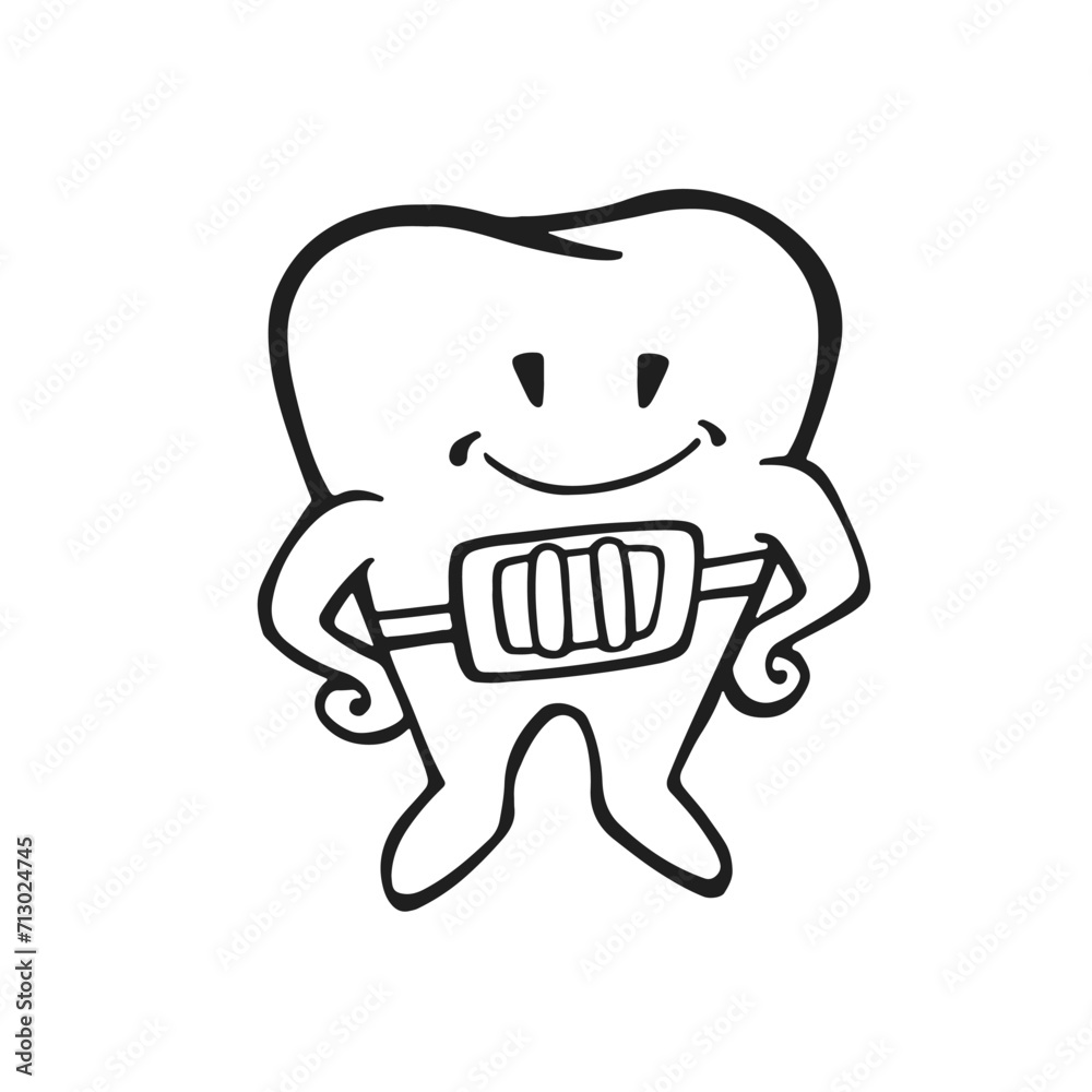 Obraz premium braces on teeth oral hygiene