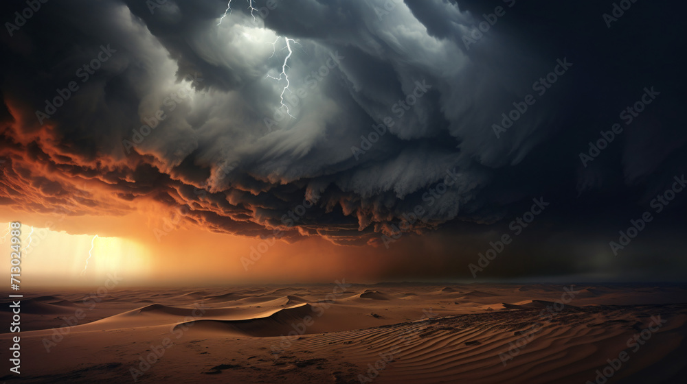 Storm over the desert