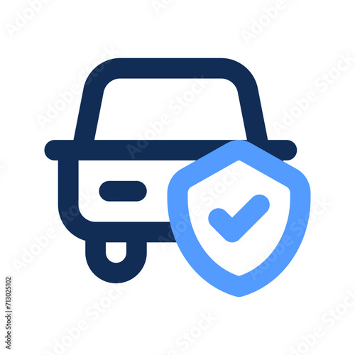 car insurance outline color icon