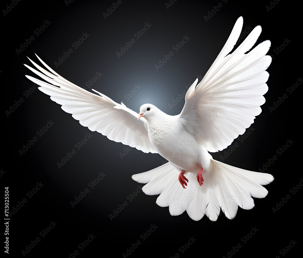 Fototapeta premium White Dove in Flight
