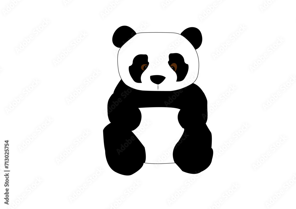 Fototapeta premium panda bear cartoon