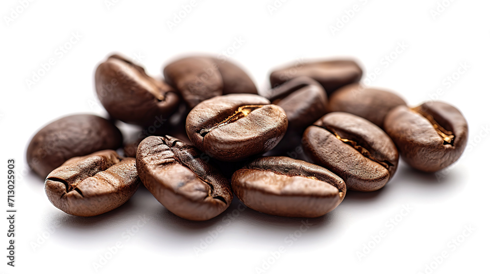 Coffee beans on a white background Coffee beans on a white background