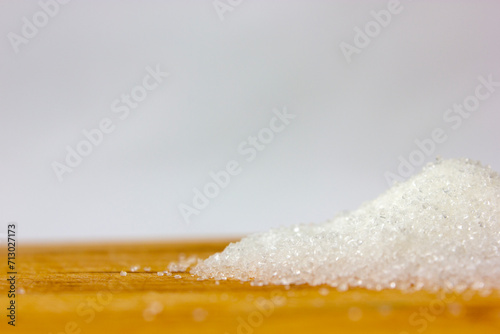 White Granulated Sugar Close-up, look a like Crystal.