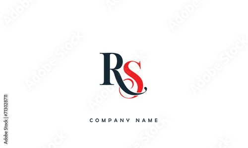 RS, SR, R, S Abstract Letters Logo Monogram