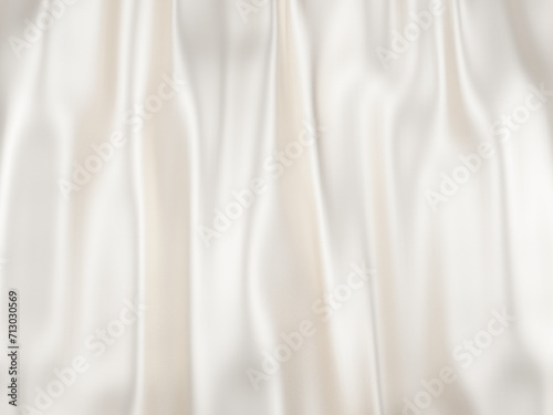 Wedding white gold fabric silk luxury smooth waving cloth soft background. Abstract wavy satin pastel color for elegant design wallpaper.