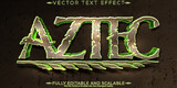 Aztec ruin text effect, editable maya and peru text style