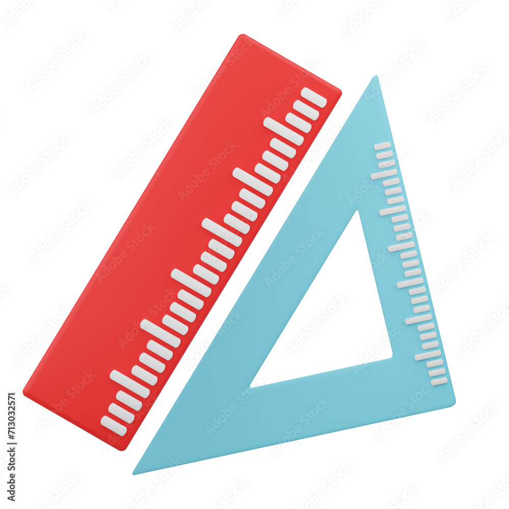 3D Ruler Illustration 3D Ruler Illustration